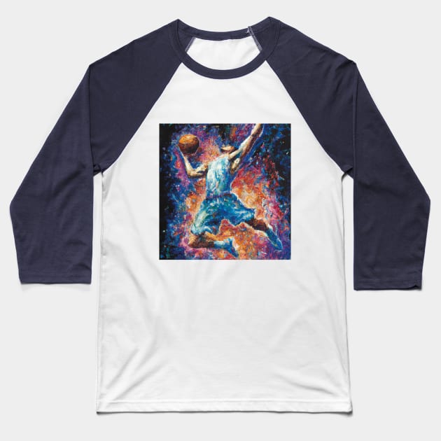 Road to Victory: Basketball Shirt to Warm Up the Game Baseball T-Shirt by Arymah Artworks